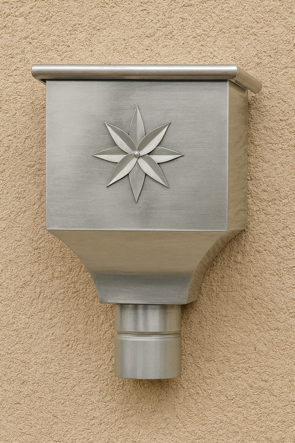 Boite à eau en zinc incurvée