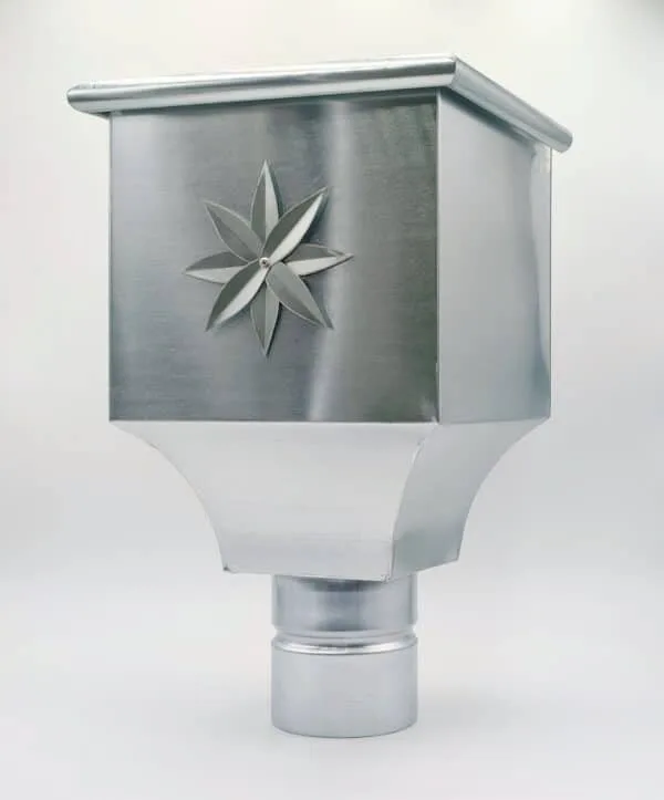 Boite à eau incurvée en zinc
