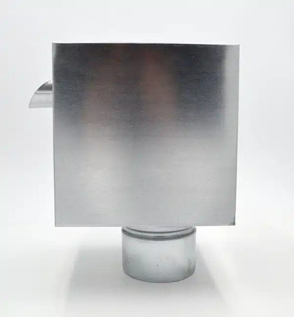 Boite à eau en zinc 200x200 mm avec trop plein – Image 6