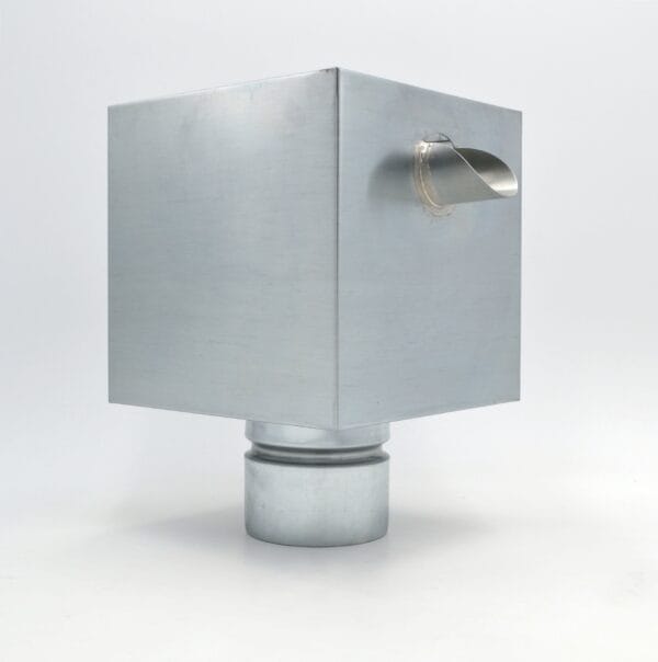 Boite à eau en zinc 200x200 mm avec trop plein
