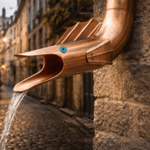 Gargouille de gouttière en cuivre