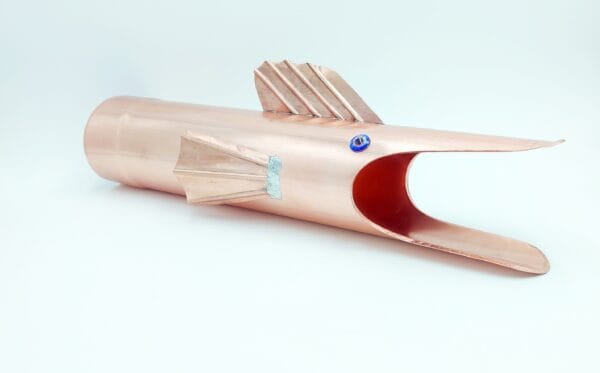 Gargouille de gouttière en cuivre Barracuda