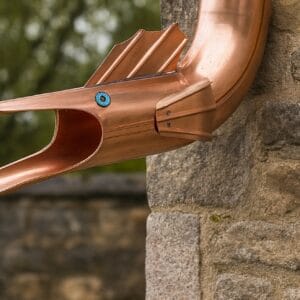 Gargouille de gouttière en cuivre Barracuda