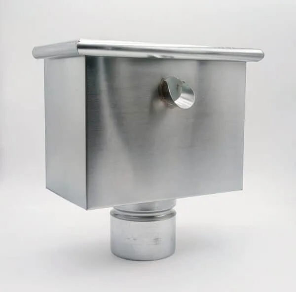 Boite à eau en zinc 250x150 mm avec trop-plein – Image 3