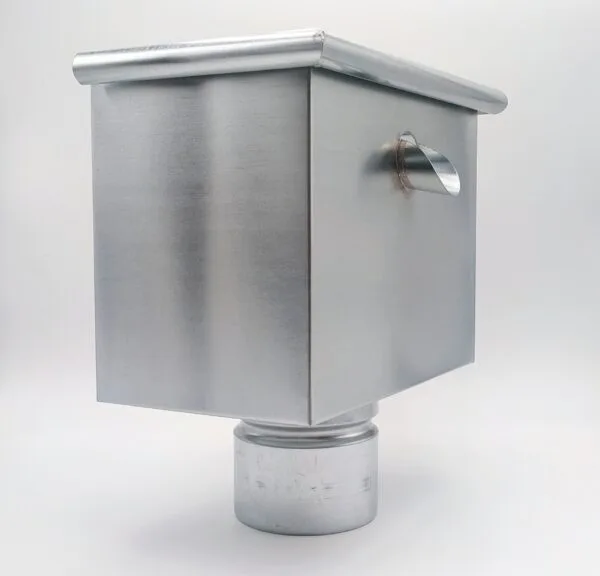 Boite à eau en zinc 250x150 mm avec trop-plein – Image 4