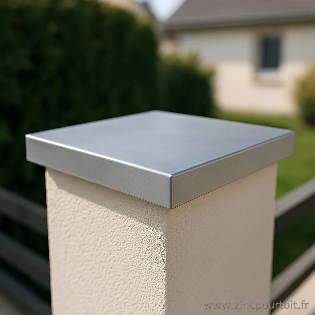 Chapeau de pilier en zinc