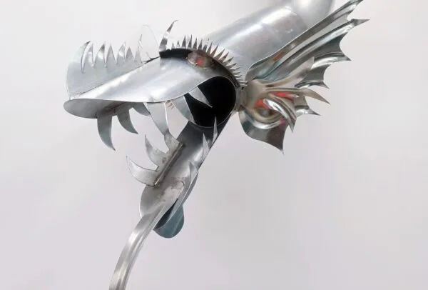 Gargouille de gouttière en zinc Falkor – Image 3