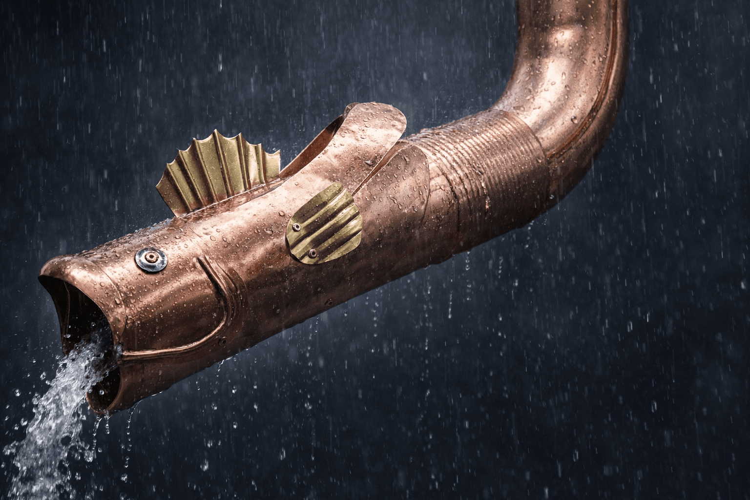 Gargouille Cuivre Aqualith – Ø80 & Ø100 mm – Image 2