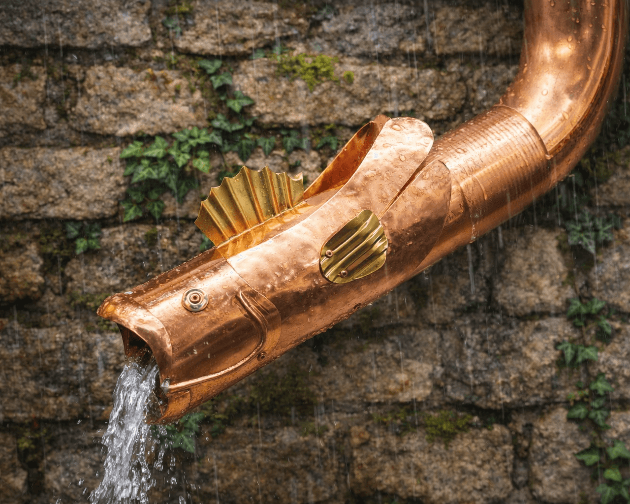 Gargouille Cuivre Aqualith – Ø80 & Ø100 mm