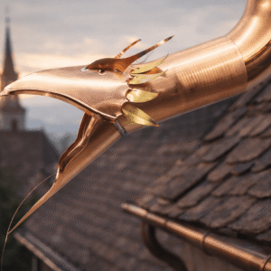 Gargouille Cuivre Noctua - Ø80 & Ø100 mm