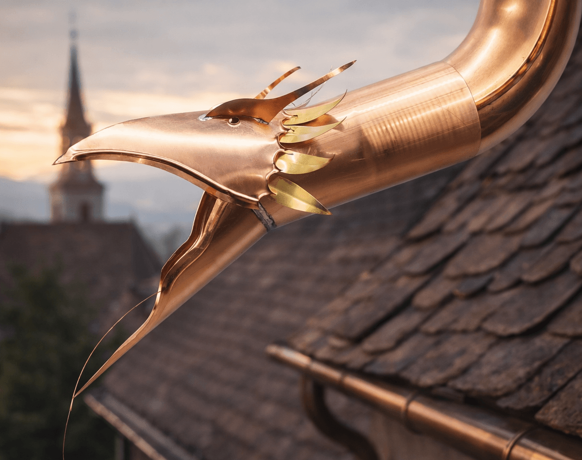 Gargouille Cuivre Noctua - Ø80 & Ø100 mm